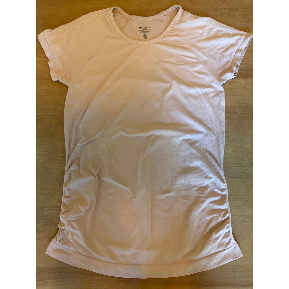 Athleta Women's Speedlight Seamless Light Pink Tee Medium
